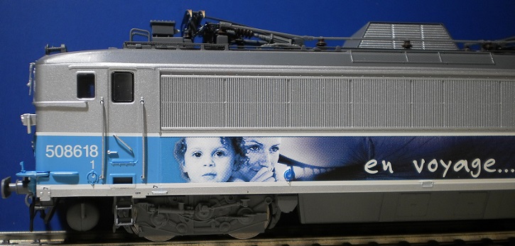 Locomotive lectrique BB 508618  en voyage logo casquette - 