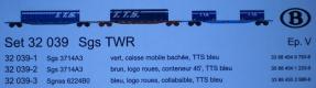 SNCB coffret de 3 wagons avec chargement TTS 